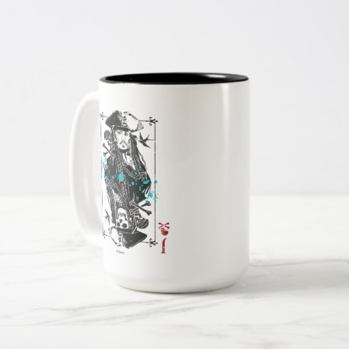 Jack Sparrow - A Wanted Man Two-Tone Coffee Mug | Zazzle