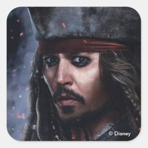 Jack Sparrow _ Legendary Pirate Square Sticker