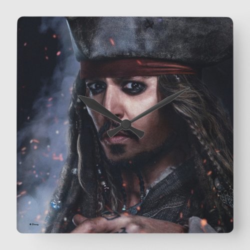 Jack Sparrow _ Legendary Pirate Square Wall Clock