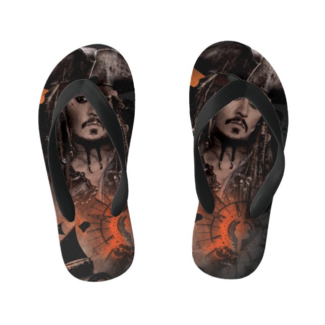 Jack Sparrow - Rogue Kid's Flip Flops (Footbed)