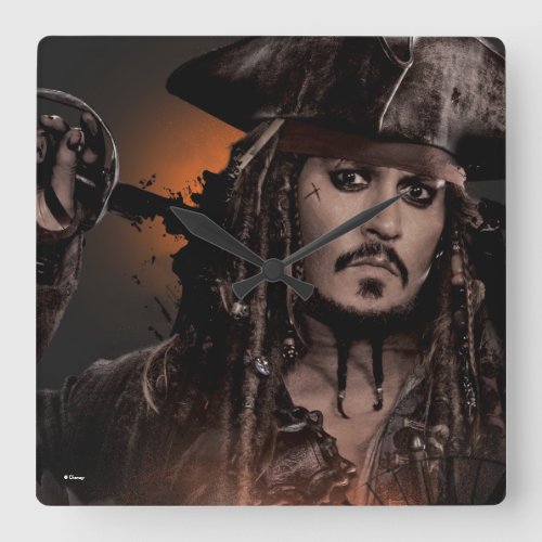 Jack Sparrow _ Rogue Square Wall Clock