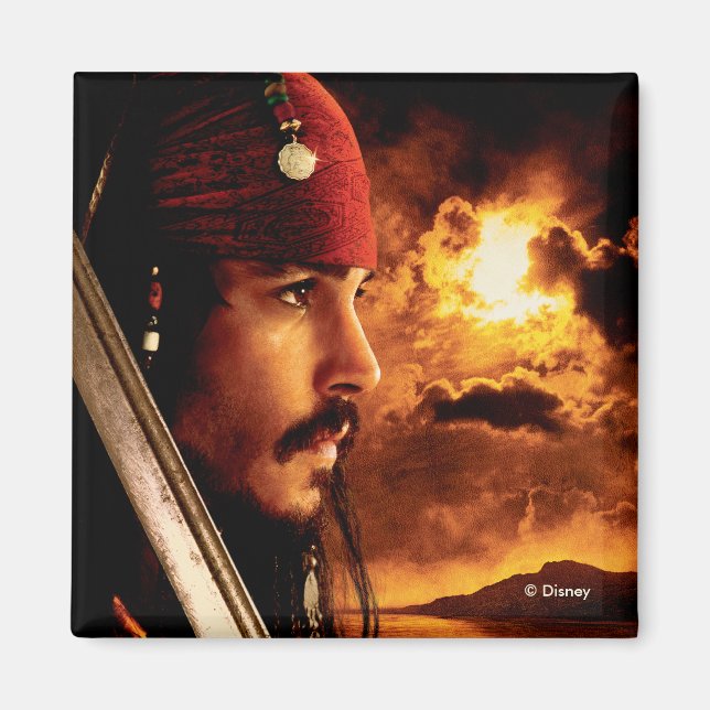 Jack Sparrow Side Face Shot Magnet (Front)