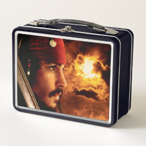Jack Sparrow Side Face Shot Metal Lunch Box