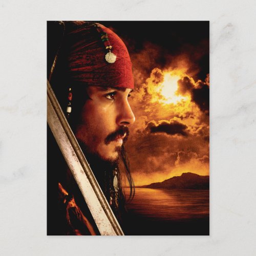Jack Sparrow Side Face Shot Postcard