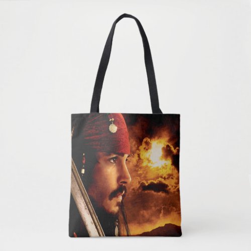 Jack Sparrow Side Face Shot Tote Bag