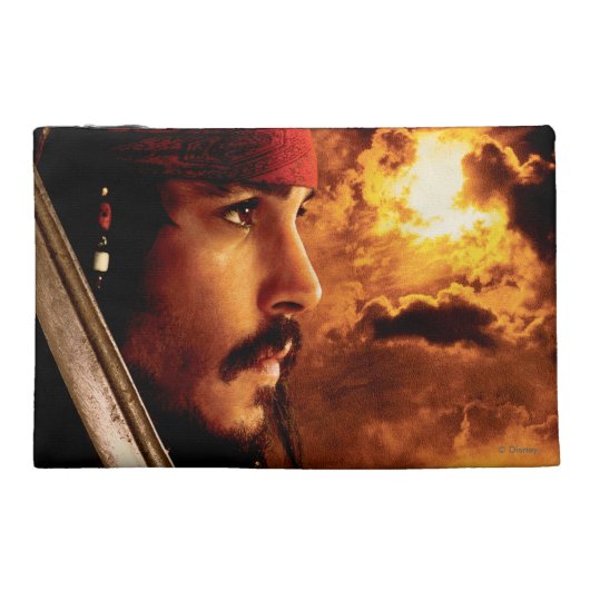 Jack Sparrow Side Face Shot Travel Accessory Bag (Back)