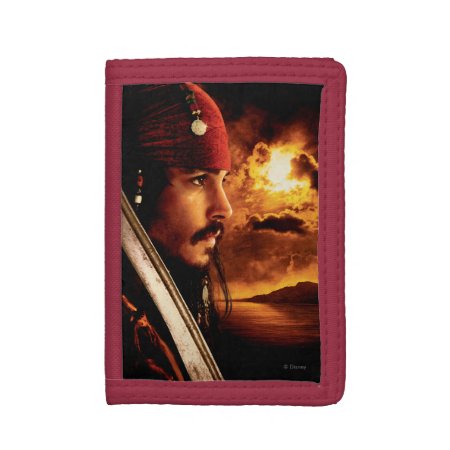 Jack Sparrow Side Face Shot Tri-fold Wallet