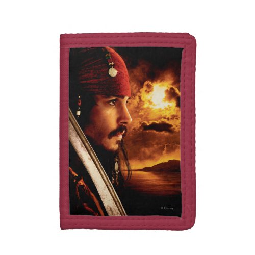 Jack Sparrow Side Face Shot Tri_fold Wallet