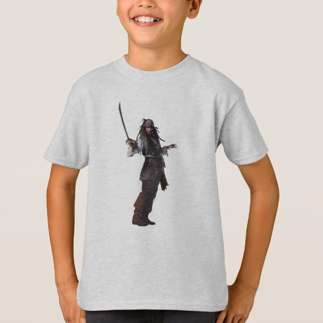 Jack Sparrow Standing with Sword T-Shirt (Front)