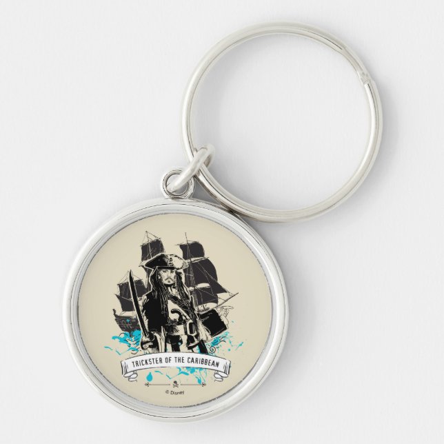Jack Sparrow - Trickster of the Caribbean Keychain (Front)