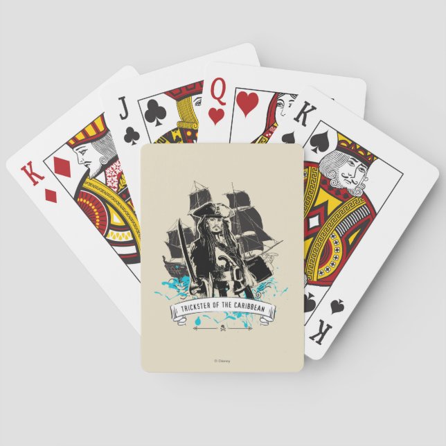 Jack Sparrow - Trickster of the Caribbean Poker Cards (Back)