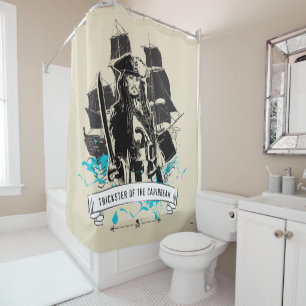 Jack Sparrow - Trickster of the Caribbean Shower Curtain