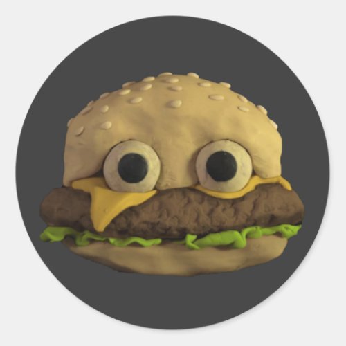 Jack Stauber _ Cheeseburger Family _ Fun Food Art Classic Round Sticker