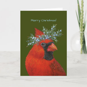Jack the cardinal Christmas card