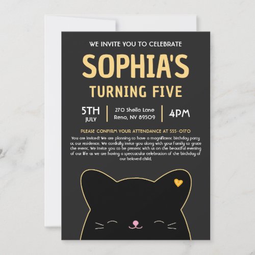 Jack The Cat Squishmallow Birthday Party Invitation