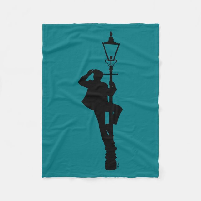 Jack the Lamplighter Silhouette Fleece Blanket (Front)