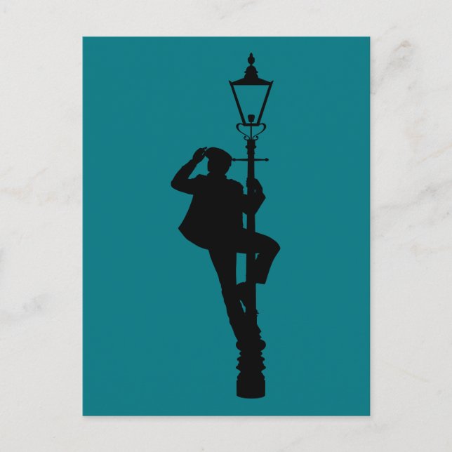 Jack the Lamplighter Silhouette Postcard (Front)