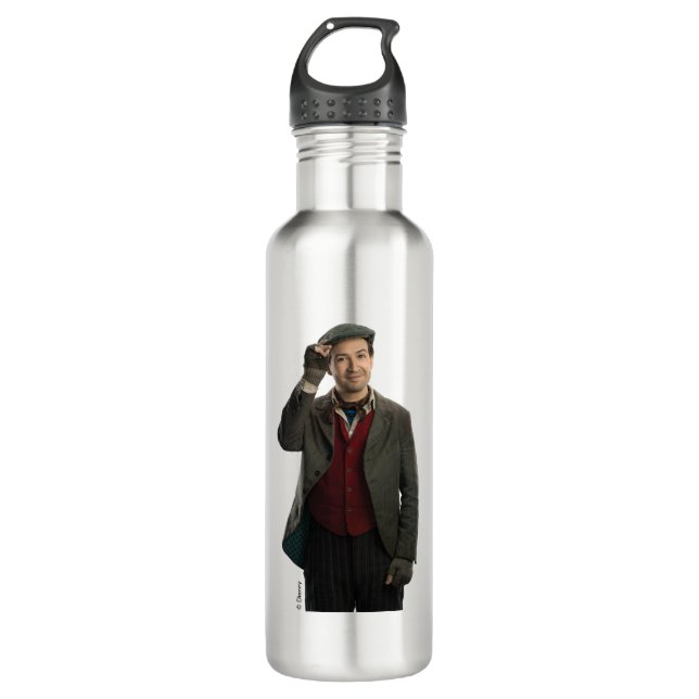 Jack the Lamplighter Stainless Steel Water Bottle (Front)