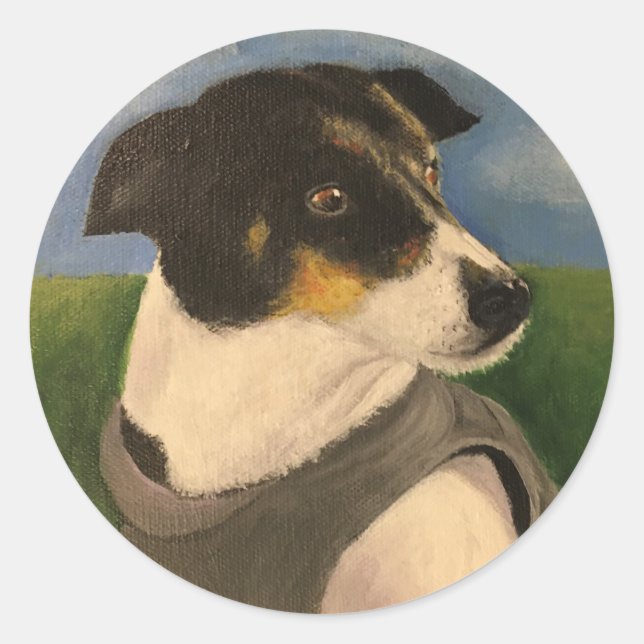 Jack The Nice Dog Classic Round Sticker (Front)