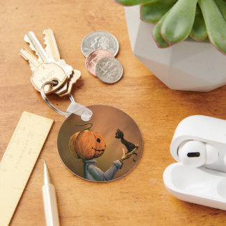 Jack the Pumpkin Cat Halloween Key Chain