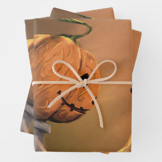 Jack the Pumpkin Cat Wrapping Paper