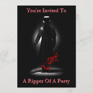 jack the ripper halloween party invitation