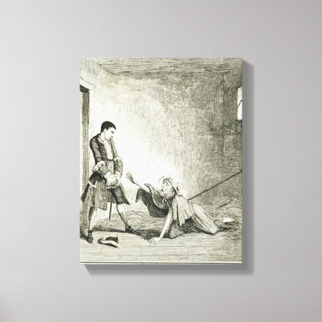 Jack visits his mother in Bethlehem Hospital, Lond Canvas Print (Front)