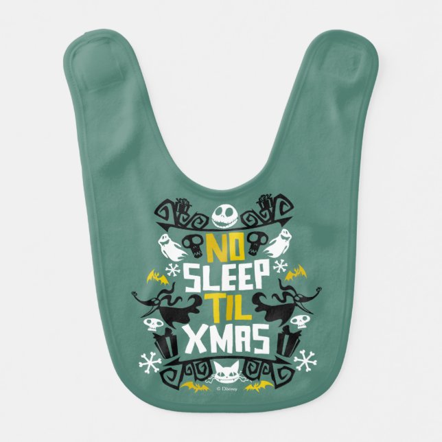 Jack & Zero - No Sleep 'Til Xmas Baby Bib (Front)