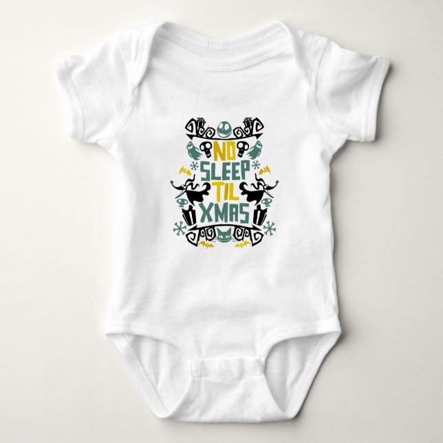 Jack & Zero - No Sleep 'Til Xmas Baby Bodysuit (Front)