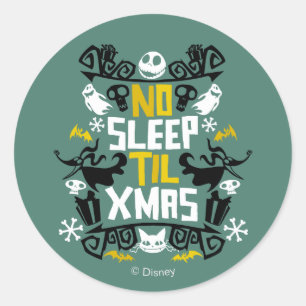 Jack & Zero - No Sleep 'Til Xmas Classic Round Sticker