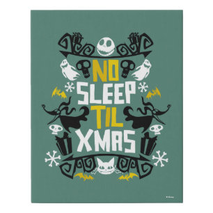 Jack & Zero - No Sleep 'Til Xmas Faux Canvas Print