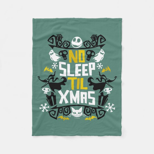 Jack & Zero - No Sleep 'Til Xmas Fleece Blanket (Front)