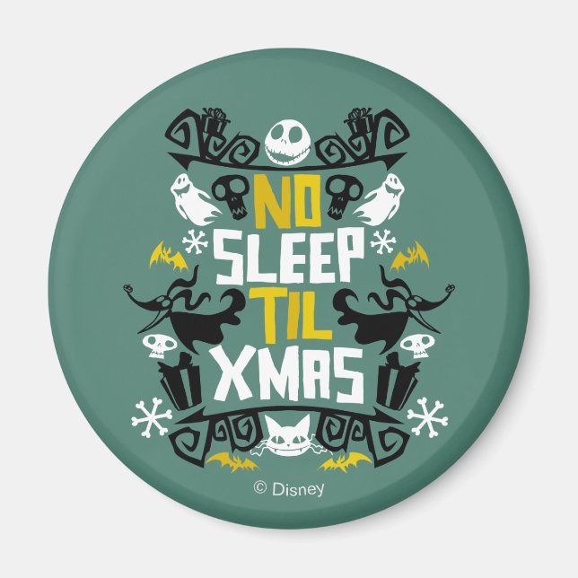 Jack & Zero - No Sleep 'Til Xmas Magnet (Front)