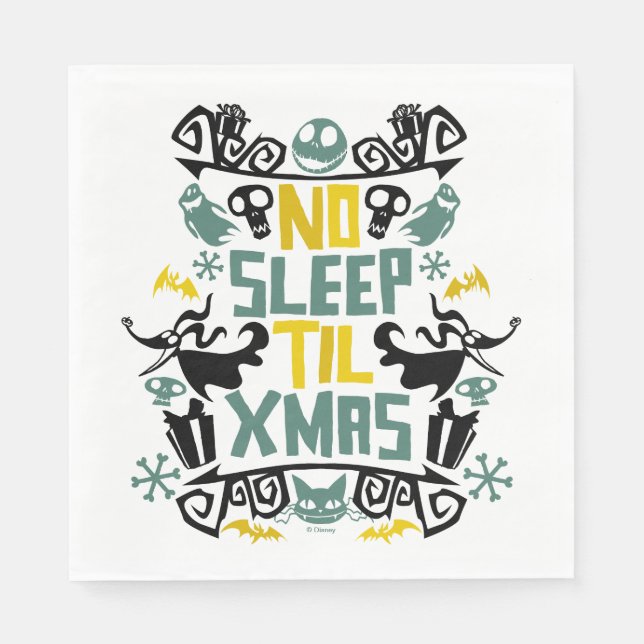 Jack & Zero - No Sleep 'Til Xmas Napkins (Front)