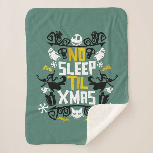 Jack & Zero - No Sleep 'Til Xmas Sherpa Blanket (Front)