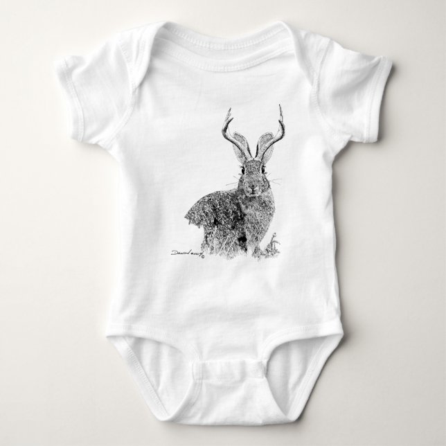 Jackalope Baby Bodysuit (Front)