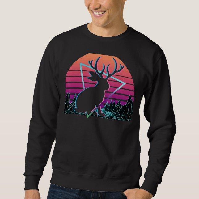 Jackalope Cryptozoology Retro Sweatshirt (Front)