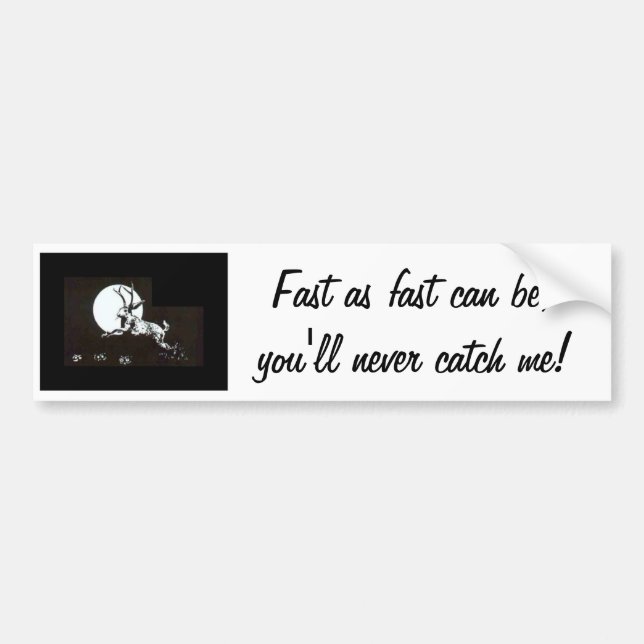 Jackalope Fast Bumper Sticker (Front)