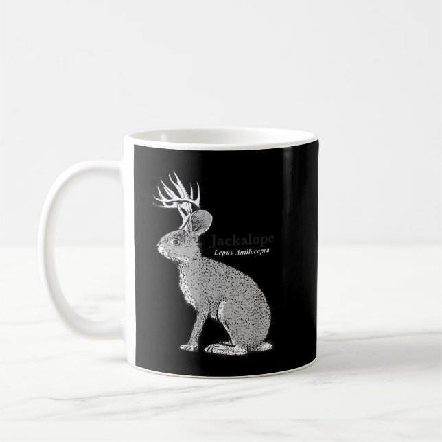 Jackalope Funny Rabbit  Coffee Mug (Left)