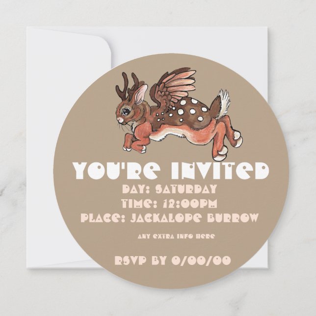 Jackalope Invitation (Back)