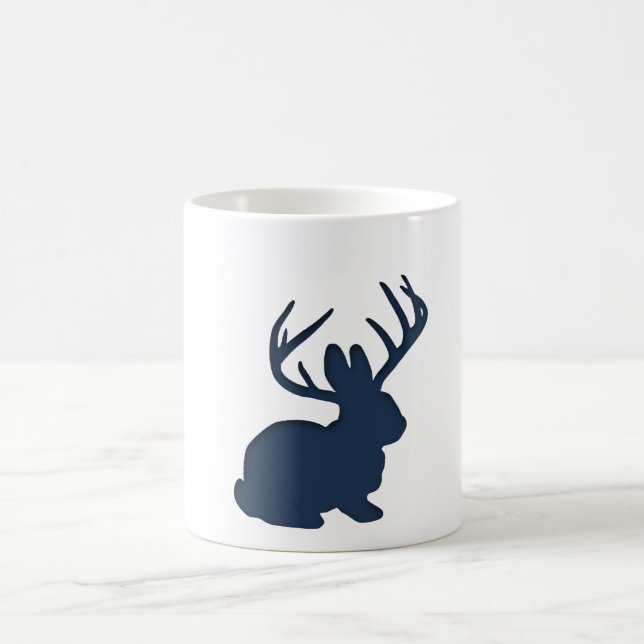 Jackalope Navy Blue Coffee Mug (Center)