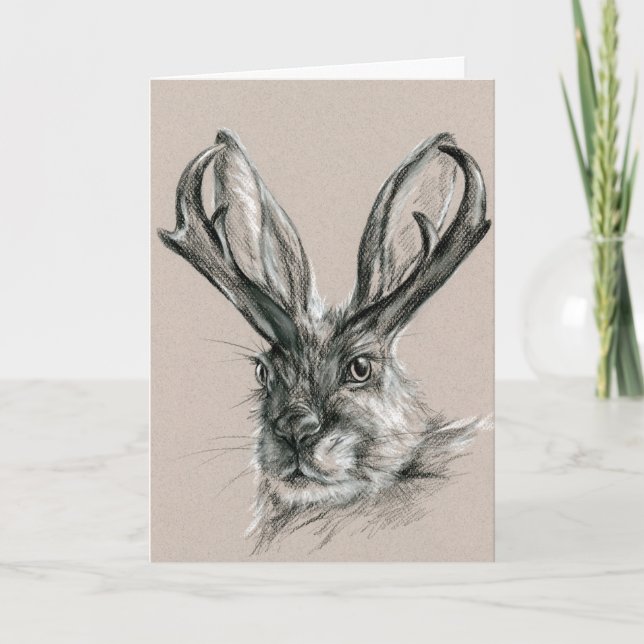 Jackalope Personalized Birthday Card (Front)