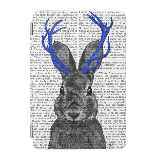 Jackalope with Blue Antlers iPad Mini Cover (Front)