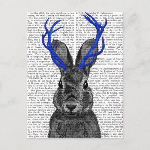 Jackalope with Blue Antlers Postcard