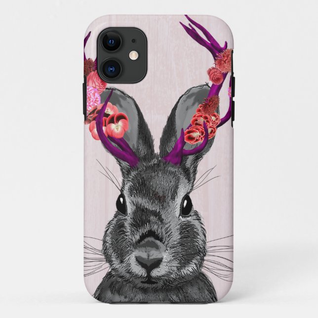 Jackalope with Pink Antlers 2 Case-Mate iPhone Case (Back)