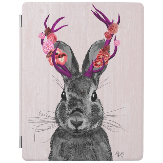 Jackalope with Pink Antlers 2 iPad Air Cover (Front)