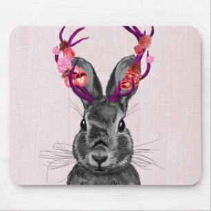 Jackalope with Pink Antlers 2 Mouse Pad