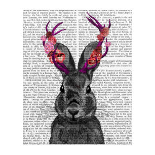 Jackalope with Pink Antlers Acrylic Print