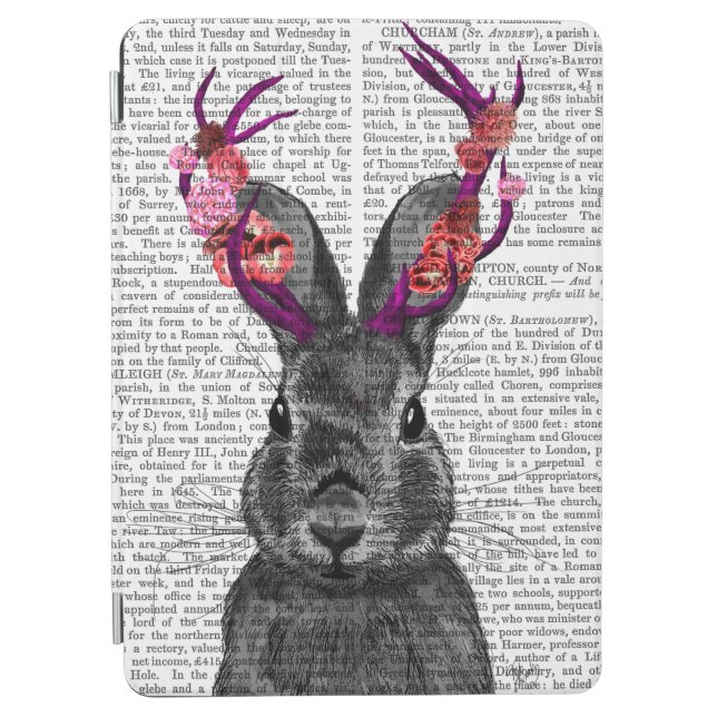 Jackalope with Pink Antlers iPad Air Cover (Front)