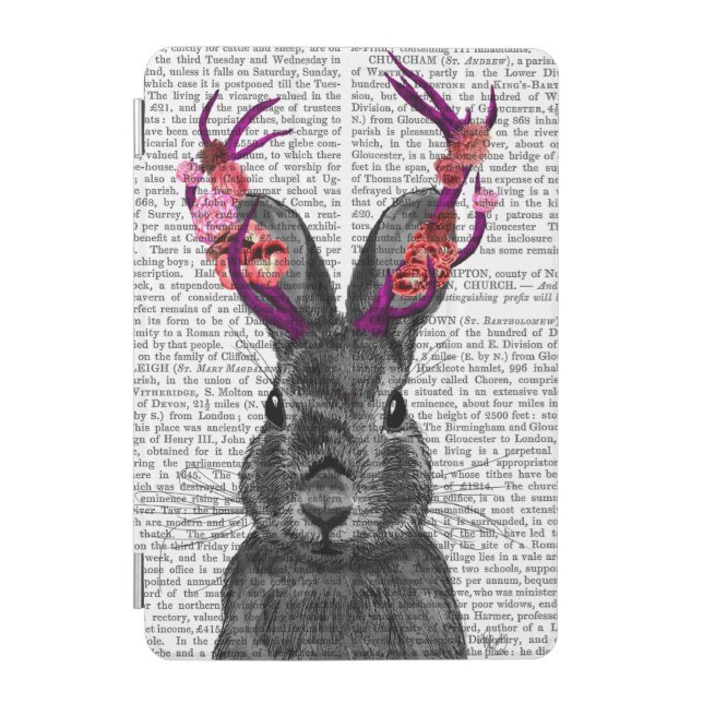 Jackalope with Pink Antlers iPad Mini Cover (Front)